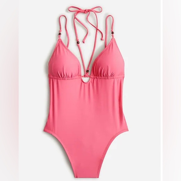 J. Crew Other - NWT Strappy plunge one-piece with beads Sz 8